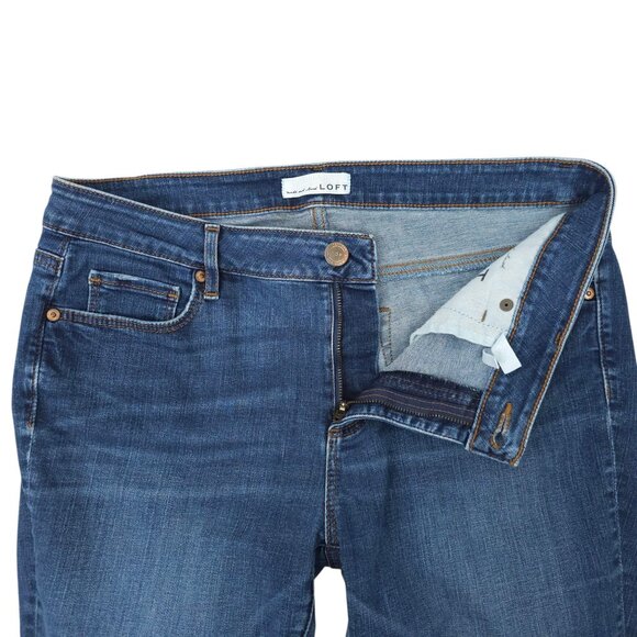 Loft Curvy Skinny Jeans Womens Size 30/10 Medium Wash Mid Rise Denim - Picture 7 of 15